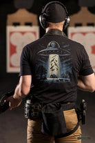 Alien Abduction fleece lined hoodie – artwork photo